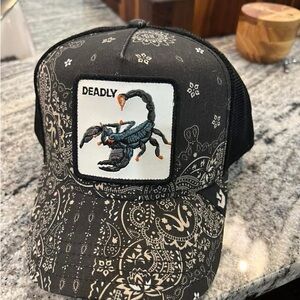 Black and White Scorpion Cap